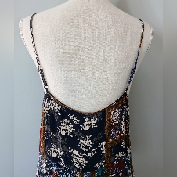 Umgee Sleeveless Floral Patchwork Midi Dress - Picture 9 of 14